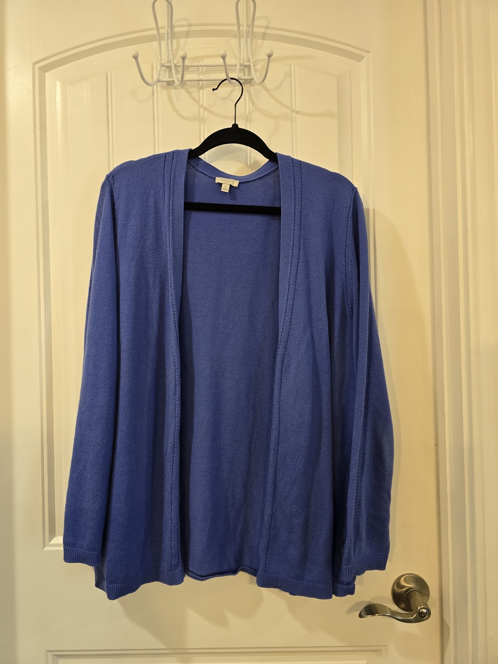 Talbots Open-Front Cardigan Sweater in Periwinkle Blue